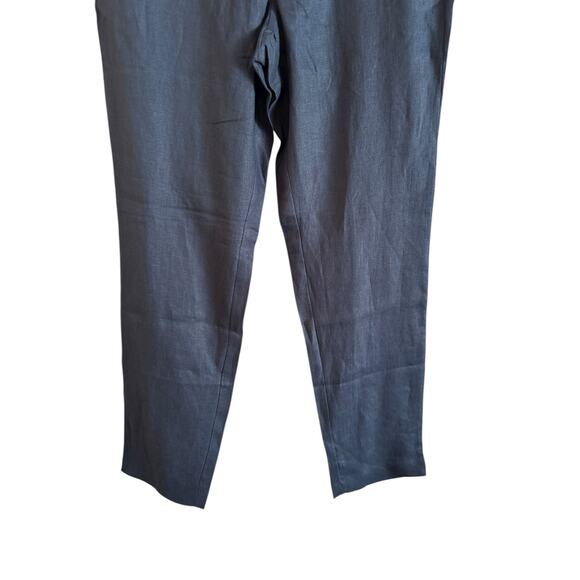 Mango MNG Men’s 100% Linen Navy Blue Pants Slim Fit Size 32 NWT Pockets - Picture 5 of 8